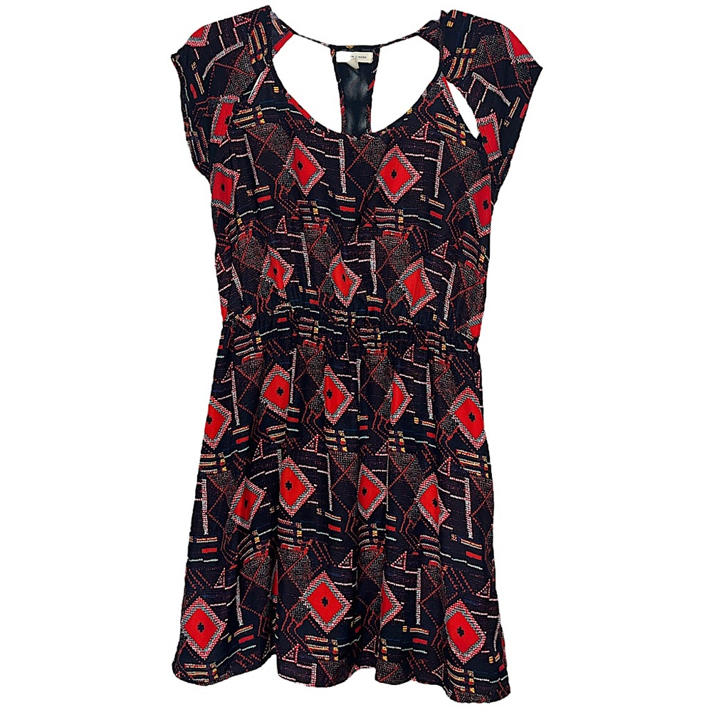 Anthropologie Urban Outfitters Silence + Noise Tribal Aztec Cinched Waist Dress